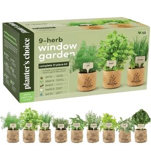 Planter's Choice 9 Herb Window Garden Kit NIB Great Gift